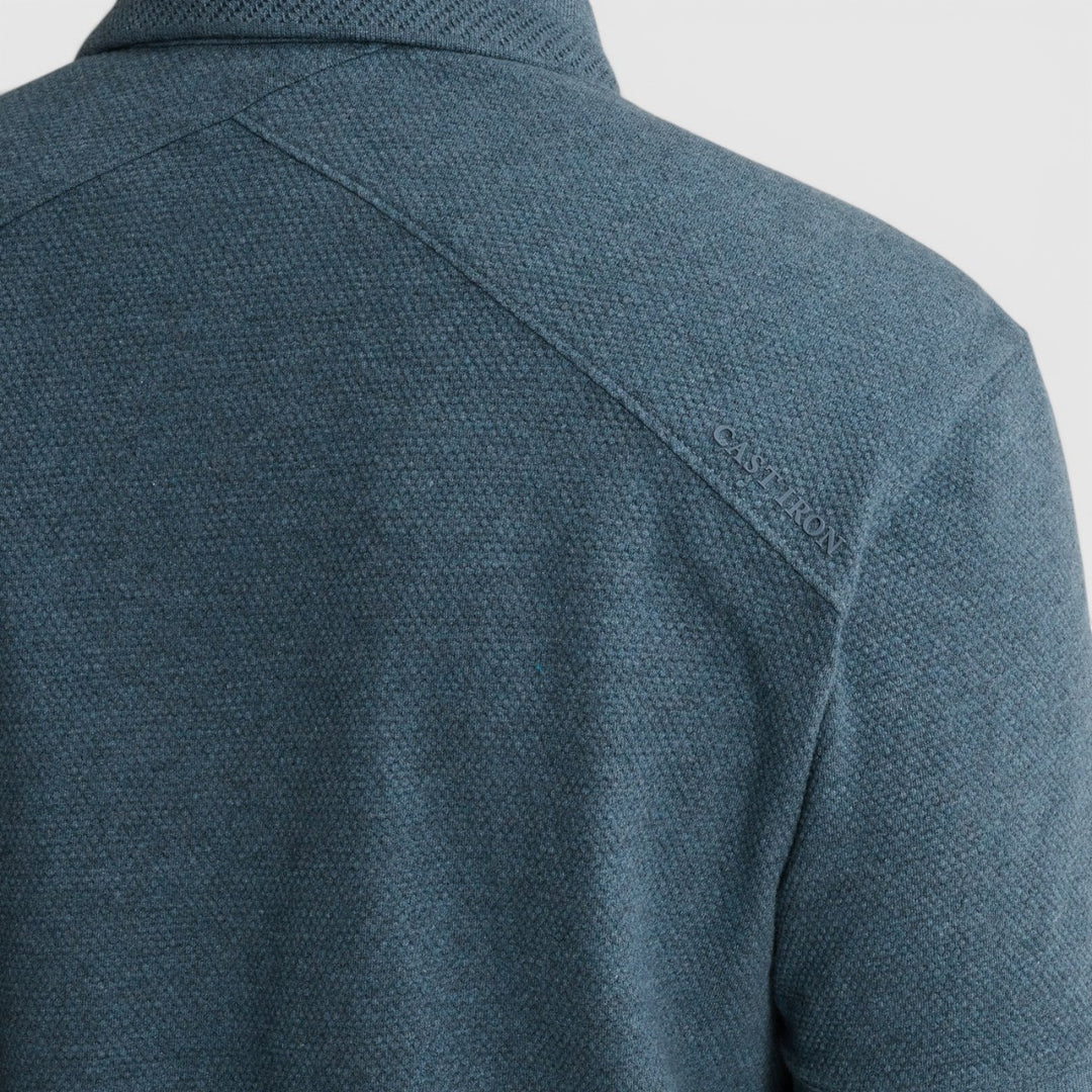 CPSS2604864-9117 Cast Iron Polo Popcorn Jersey Melange Turbulence / Blauw