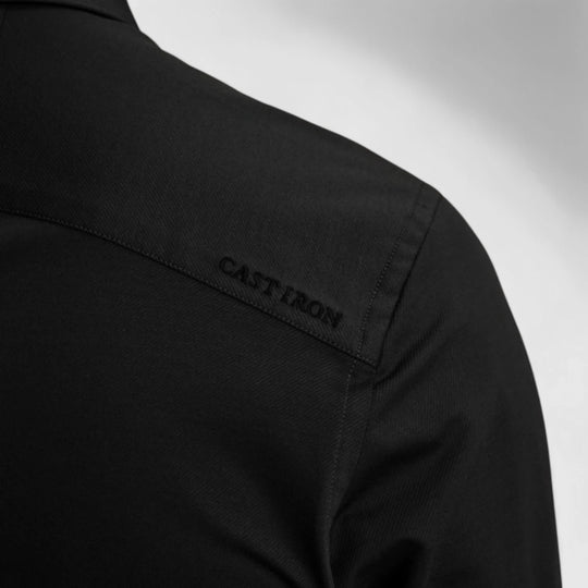 CSI00940-999 Cast iron Shirt Twill Jersey 2 Tone Black / Zwart
