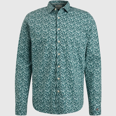 csi2309228 6003 shirt print on poplin stretch cast iron overhemd