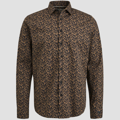 csi2309228 8076 shirt print on poplin stretch cast iron overhemd