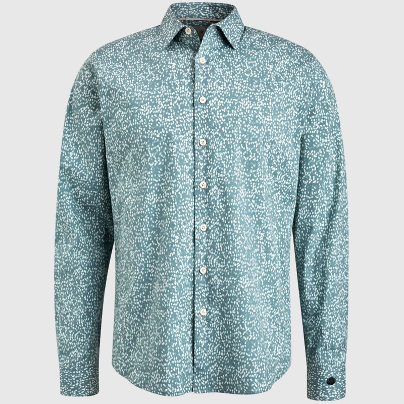 Cast Iron Long Sleeve Shirt Digital Print On Poplin Stretch M Overhemd