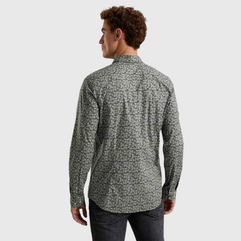 csi2402201-6495 shirt print on poplin stretch cast iron overhemd back