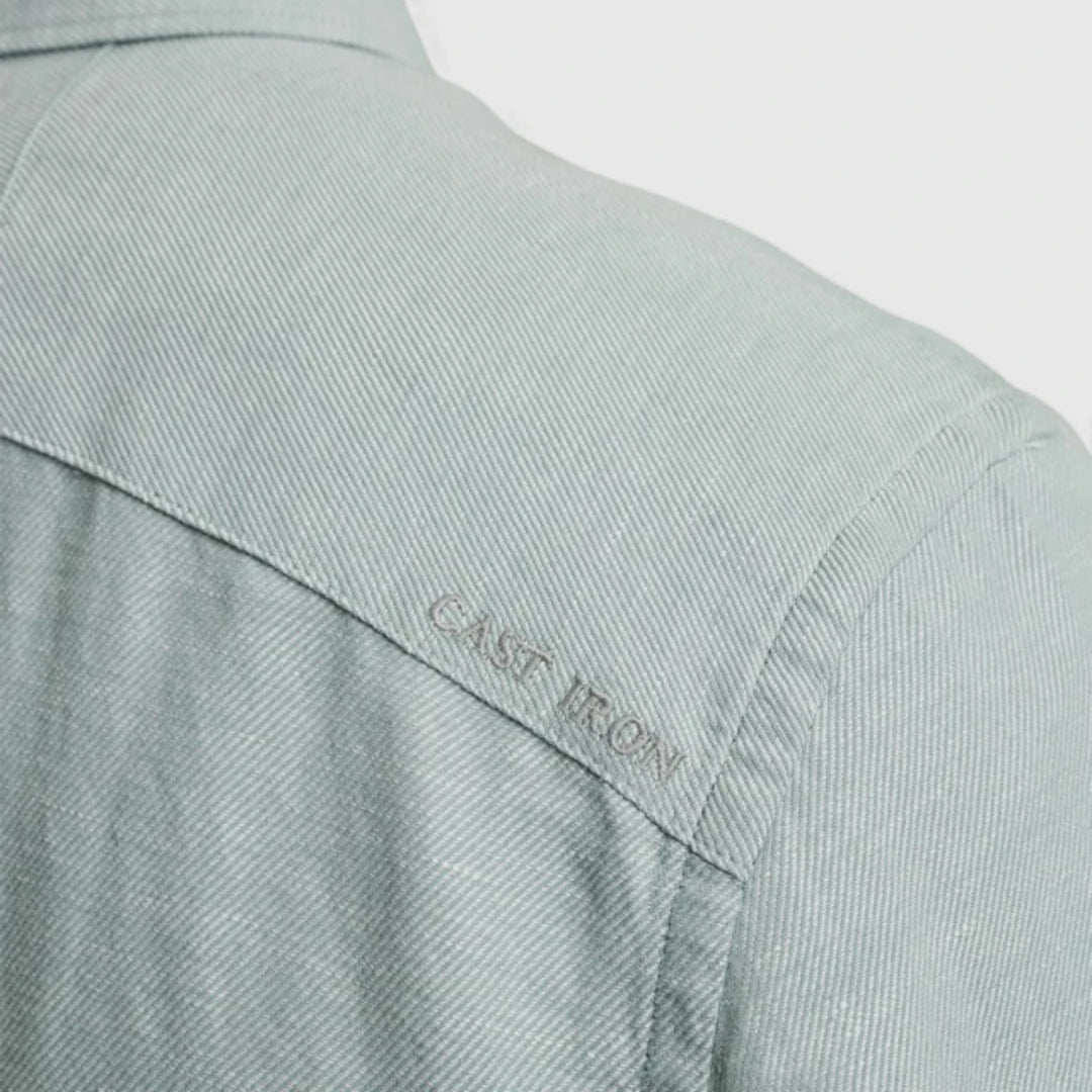CSI2504264-5225 Cast iron Shirt Cotton Linen Twill Slate/ Blue