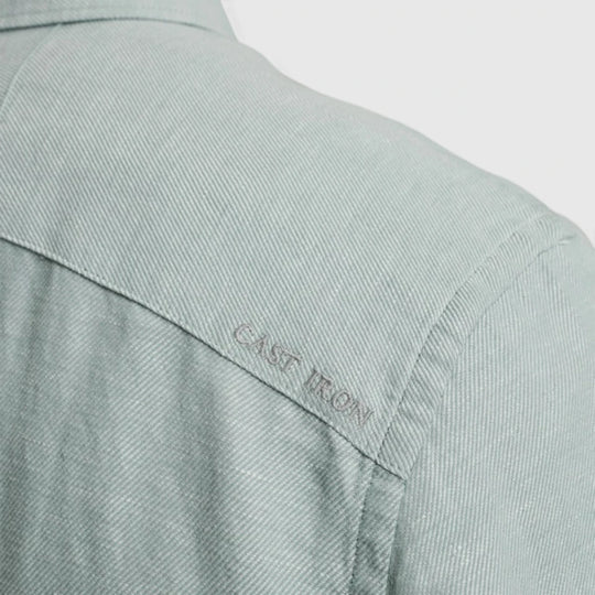 CSI2504264-5225 Cast iron Shirt Cotton Linen Twill Slate/ Blue
