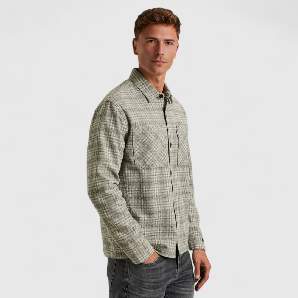 CSI2510252-9031 Cast Iron Shirt Dobby Yarn Dyed Check Drizzle