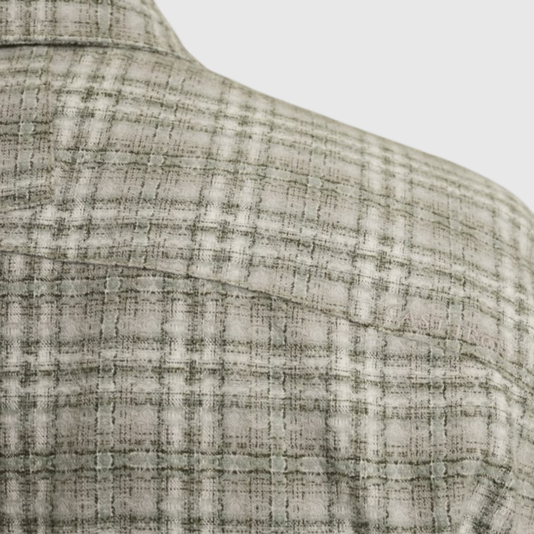 CSI2510252-9031 Cast Iron Shirt Dobby Yarn Dyed Check Drizzle