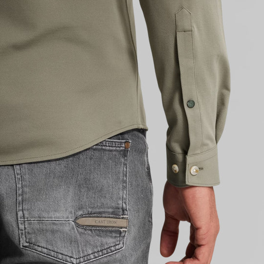 CSI2602200-6478 Cast iron Shirt Twill Jersey 2 Tone Dried Sage