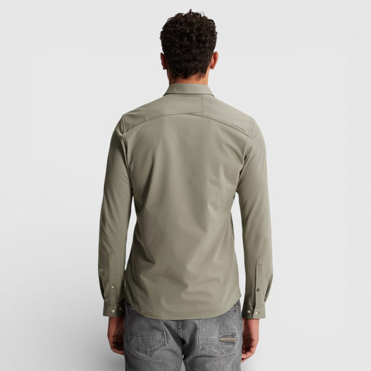 CSI2602200-6478 Cast iron Shirt Twill Jersey 2 Tone Dried Sage