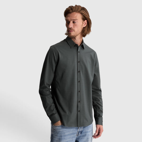 CSI2610250-9076 Cast Iron Overhemd Twill Jersey Dark Slate / Donkergrijs