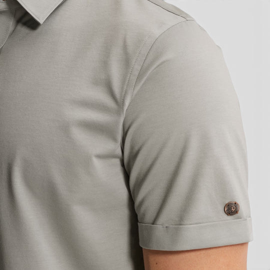 54% Katoen, 46% Polyester Cast Iron Overhemd Lichtgewicht Jersey Mirage Grey