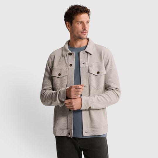 Cast Iron Overshirt Sweat Jacket Trucker Look