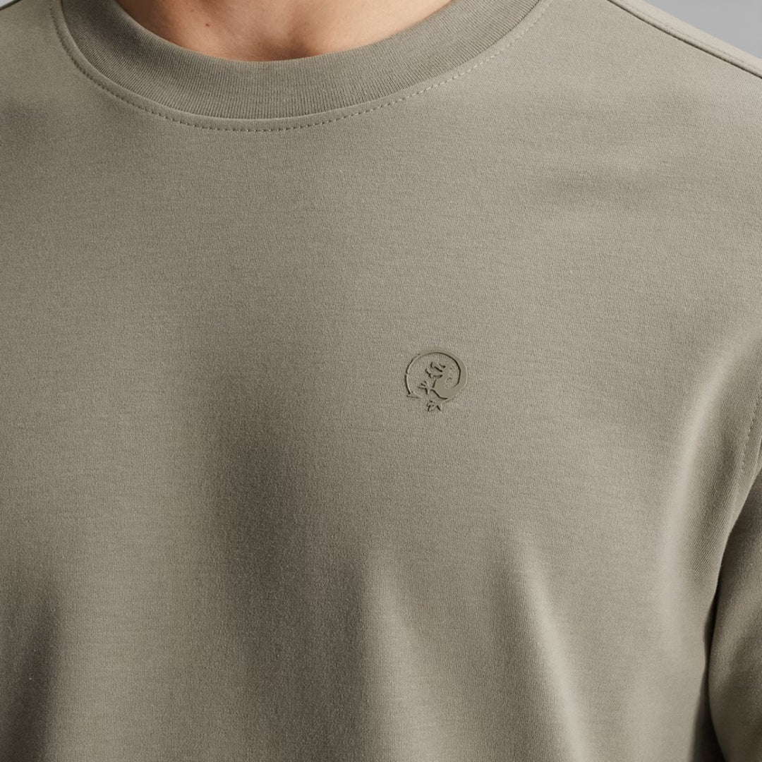 CTSS2602510-6478 Cast Iron Crewneck Regular Fit Interlock Dried Sage / Khaki