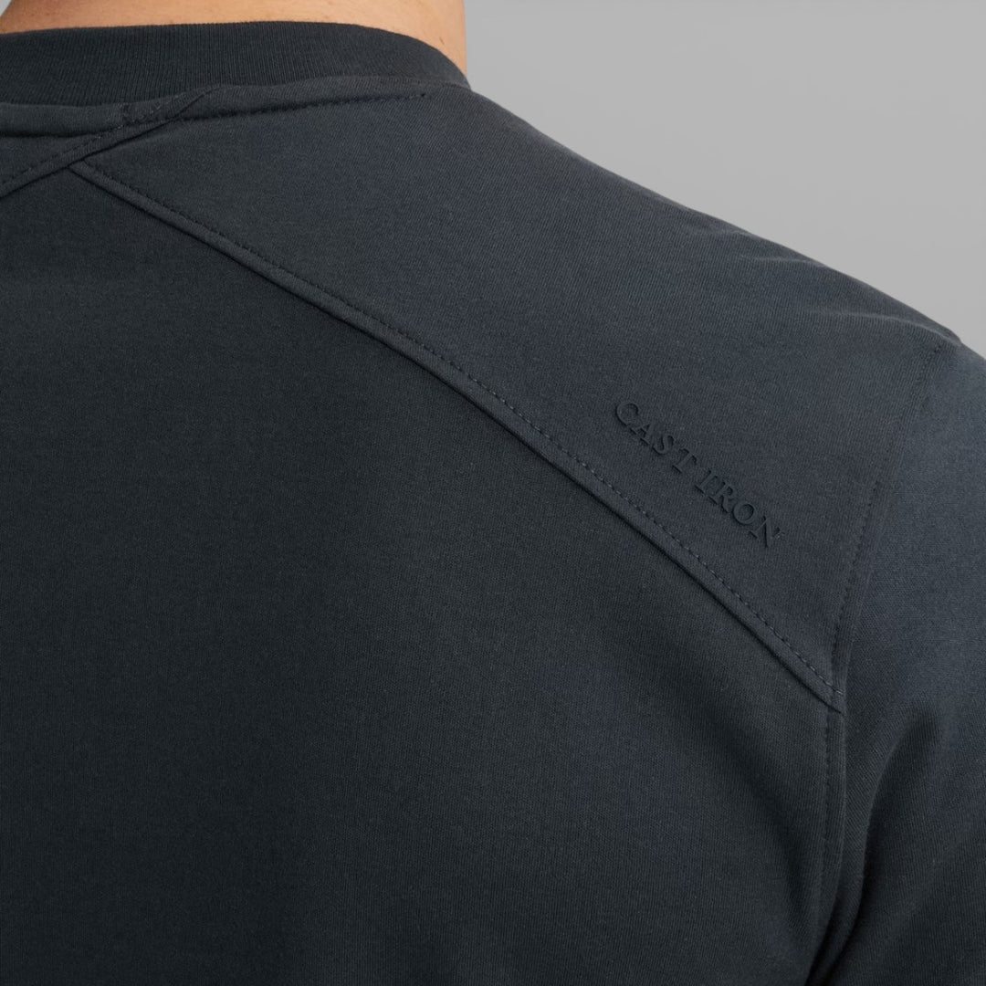 CTSS650001-5442 Cast Iron Crewneck Regular Fit Interlock Sea Storm / Blauw