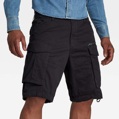 d08566-5126-990 rovic zip relaxed 1/2 g-star cargo short black
