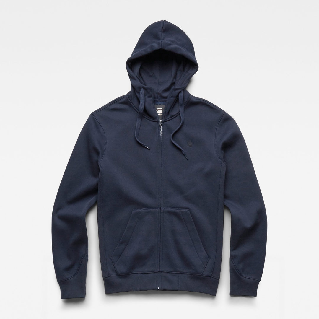 d16122-c235-6067 premium core hooded zip sweater g-star sweater navy crop2