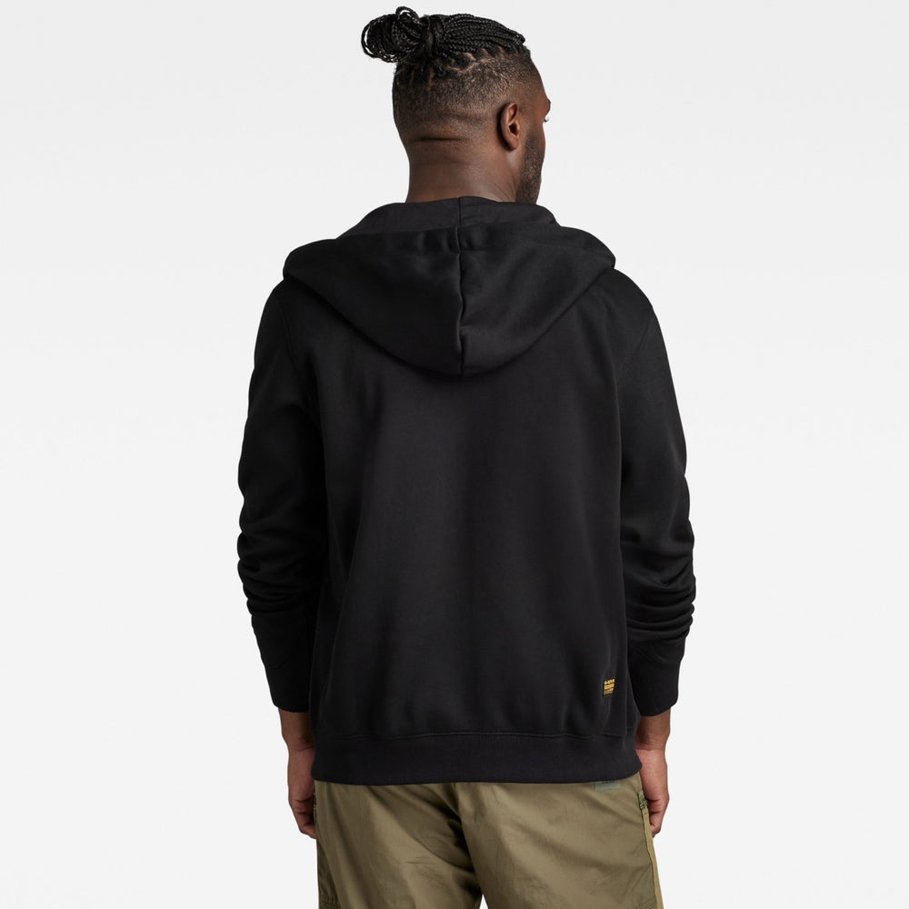 d16122-c235-6484 premium core hooded zip sweater g-star sweater black back