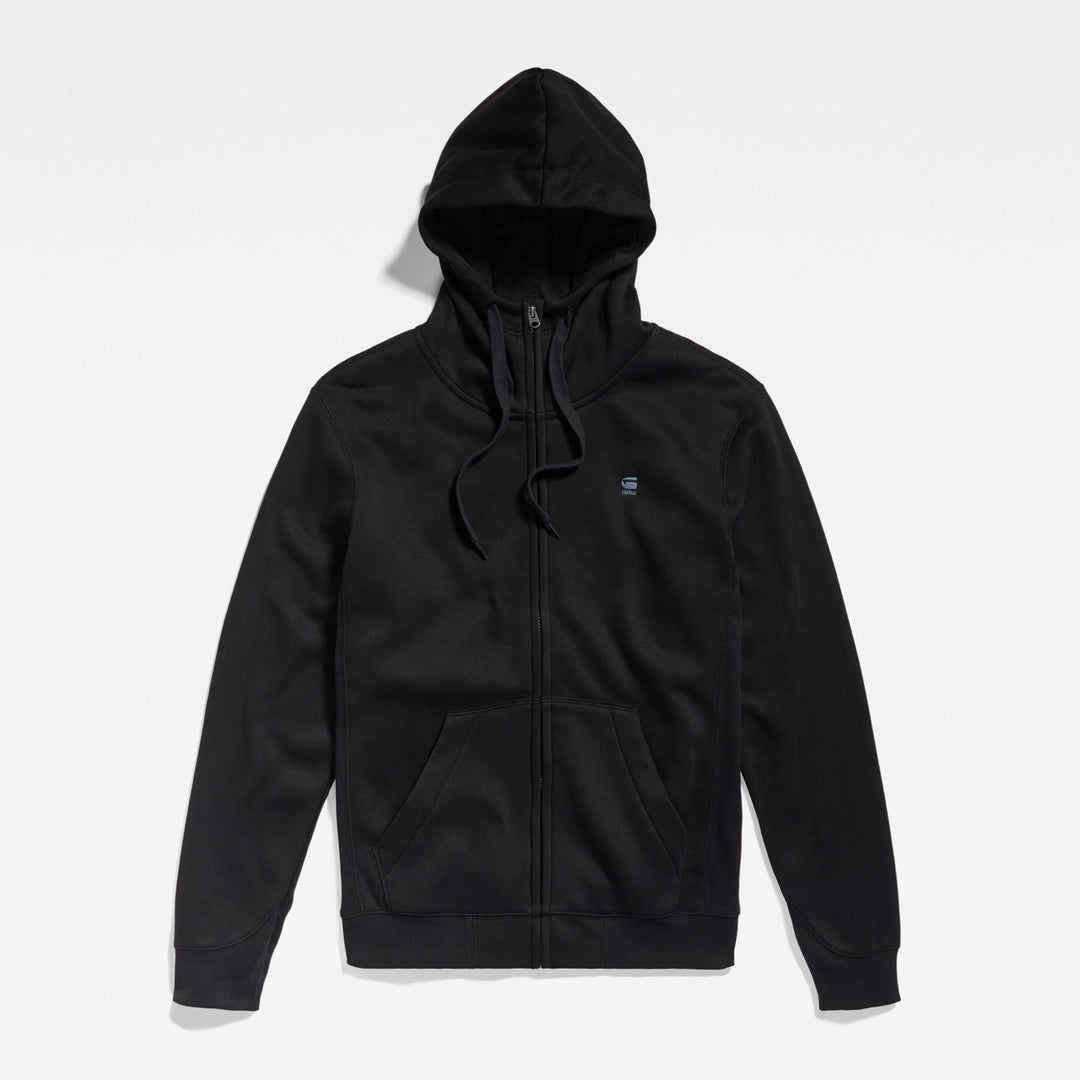 d16122-c235-6484 premium core hooded zip sweater g-star sweater black crop2