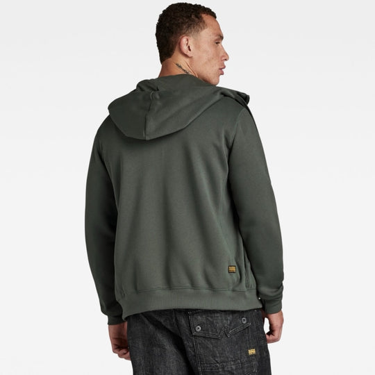 d16122-c235-996 premium core hooded zip sweater g-star sweater graphite back