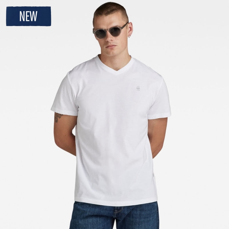 d16412-336-110 t-shirt base v-neck g-star t-shirt white