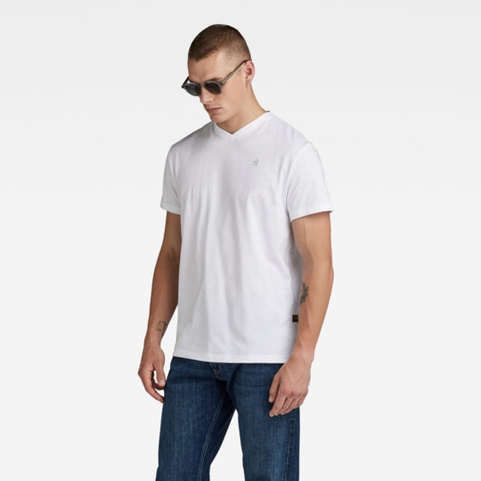 G-Star T-Shirt Slim Base V-Neck T-Shirtsd16412-336-110 t-shirt base v-neck g-star t-shirt white side