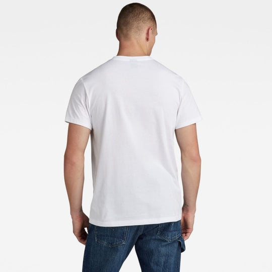 G-Star T-Shirt Slim Base V-Neck T-Shirtsd16412-336-110 t-shirt base v-neck g-star t-shirt white back