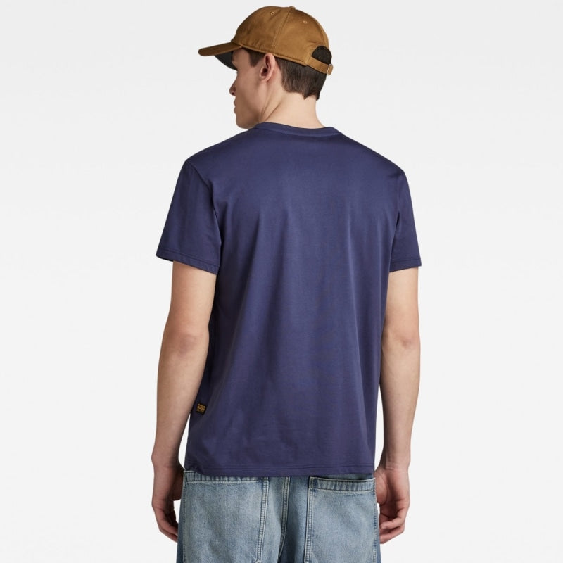 G-Star T-Shirt Base V-Neck T-Shirtsd16412-336-6067 t-shirt base v-neck g-star t-shirt sartho blue back
