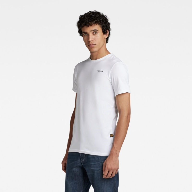 d19070-c723-110 t-shirt slim base round neck g-star t-shirt white crop1