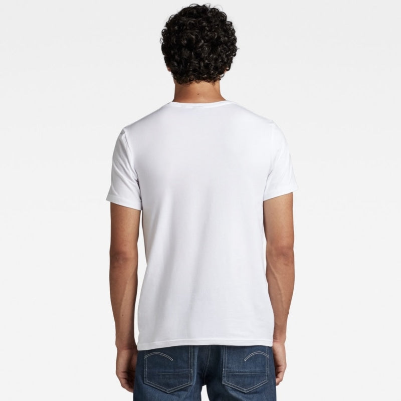 G-Star T-Shirt Slim Base Round Neck T-Shirtsd19070-c723-110 t-shirt slim base round neck g-star t-shirt white back