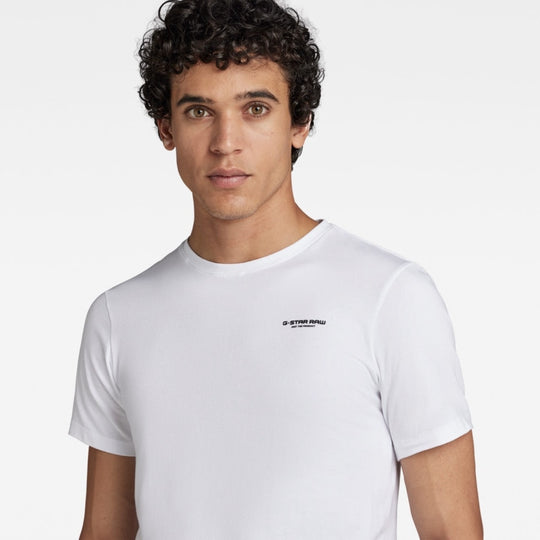 G-Star T-Shirt Slim Base Round Neck T-Shirtsd19070-c723-110 t-shirt slim base round neck g-star t-shirt white crop2