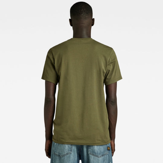 d19070-c723-b230 t-shirt slim base round neck g-star t-shirt olive back