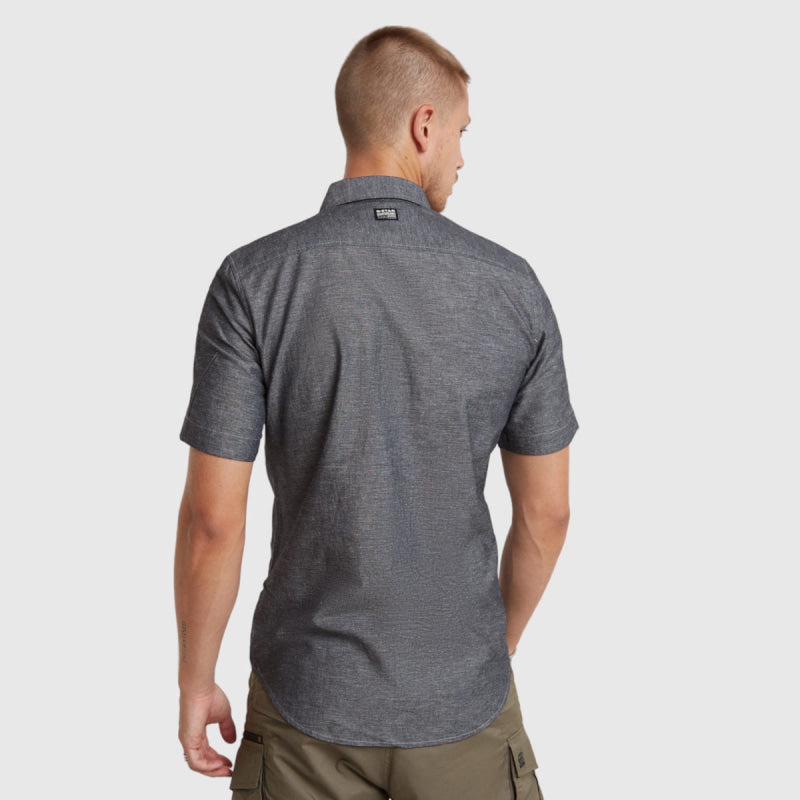 G-Star Marine Slim Shirt Short Sleeve Linen Overhemd