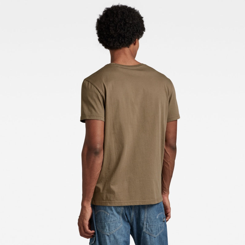d22778-c339-b743 raw round neck t-shirt g-star t-shirt deep walnut back