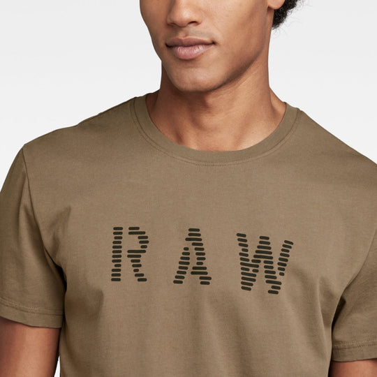 d22778-c339-b743 raw round neck t-shirt g-star t-shirt deep walnut crop3