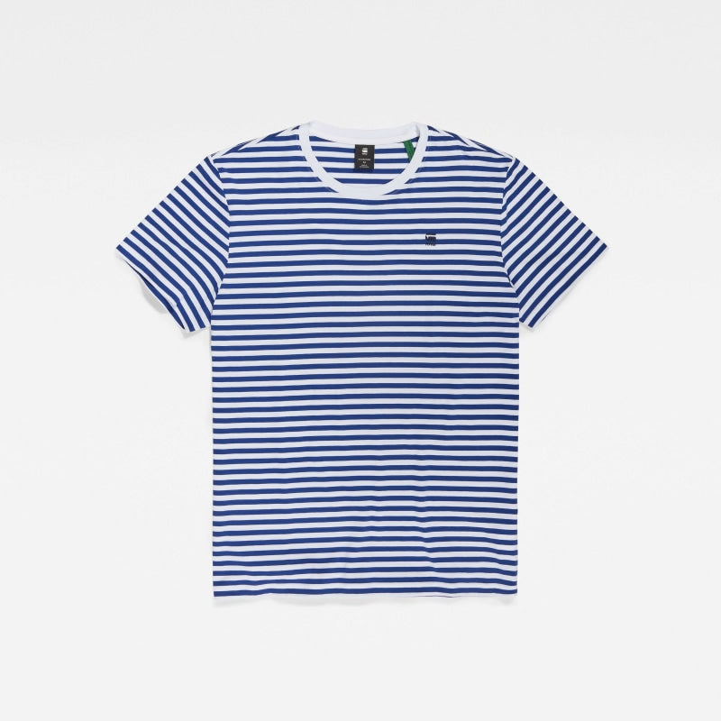 stripe tee d23167-c339-d022 g-star t-shirt white blue crop1