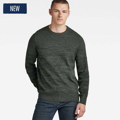 D23521-C259-G243 3d biker knit g-star trui shadow/graphite