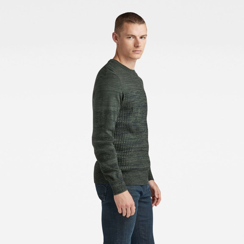 D23521-C259-G243 3d biker knit g-star trui shadow/graphite side