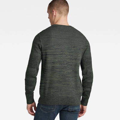 D23521-C259-G243 3d biker knit g-star trui shadow/graphite back