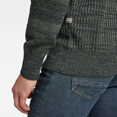 D23521-C259-G243 3d biker knit g-star trui shadow/graphite crop2