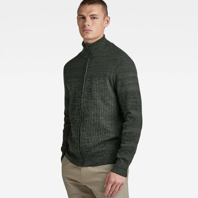 d23523-c259-g243 3d biker zip thru knit g-star trui shadow/graphite crop