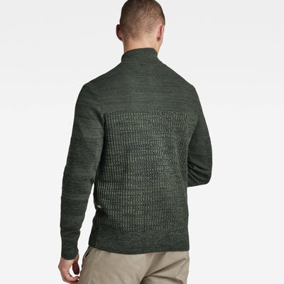 d23523-c259-g243 3d biker zip thru knit g-star trui shadow/graphite back