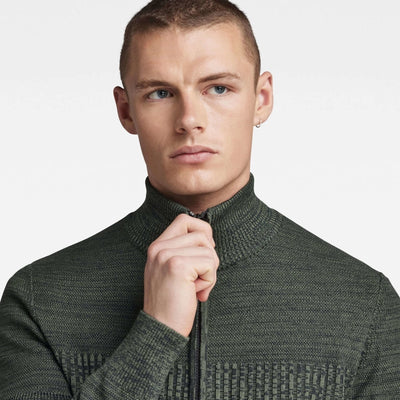 d23523-c259-g243 3d biker zip thru knit g-star trui shadow/graphite crop2