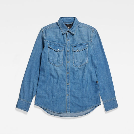 d23616-d252-d891 slim shirt long sleeve g-star overhemd faded blue crop3
