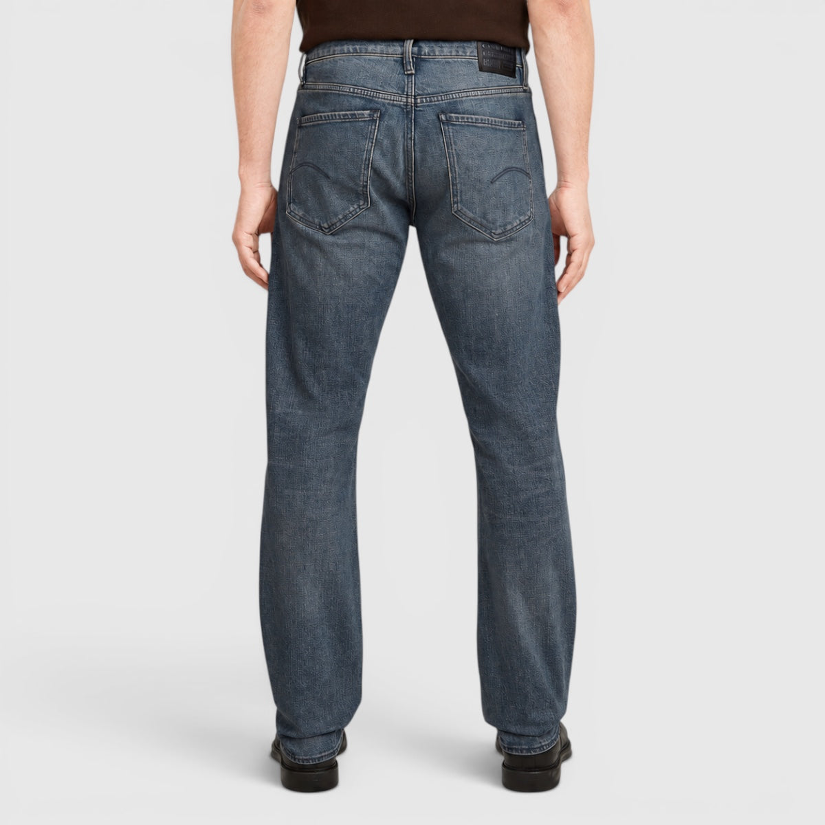 D23692-D775-G803 G-Star RAW Mosa Straight Jeans Antic Sand Blast / Donkerblauw