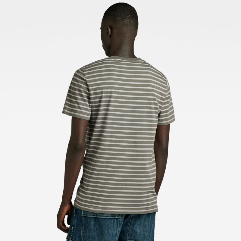 d24445 c339 g384 slim t-shirt stripe g-star t-shirt grey allow back