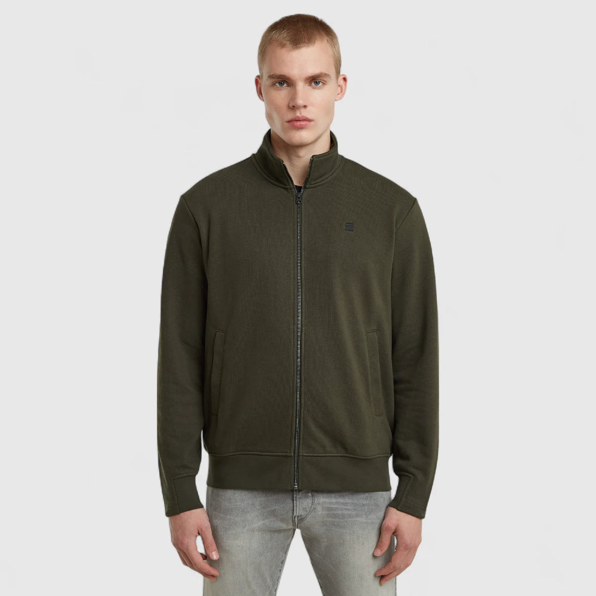 D25122-D566-995 G-Star Nifous Zip Thru Sweater Asfalt