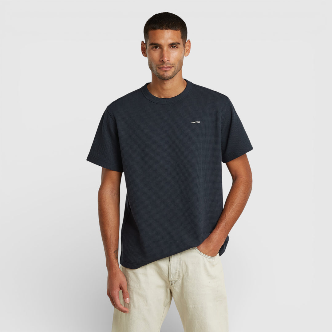 D28609-E383-C742 G-Star T-Shirt True Regular Structured Salute / Donkerblauw