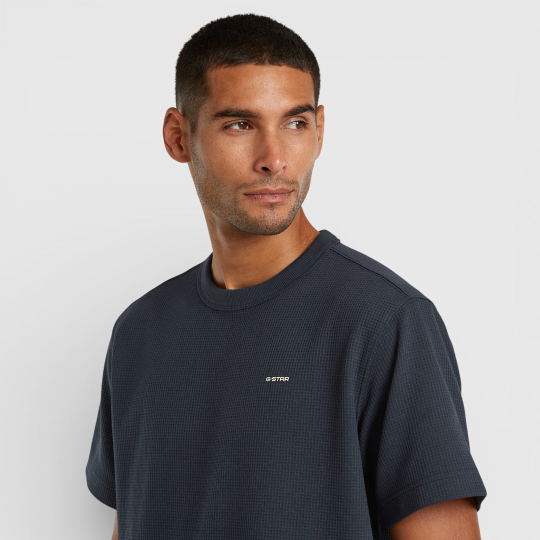 D28609-E383-C742 G-Star T-Shirt True Regular Structured Salute / Donkerblauw