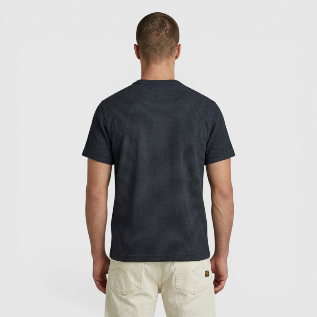 D28609-E383-C742 G-Star T-Shirt True Regular Structured Salute / Donkerblauw