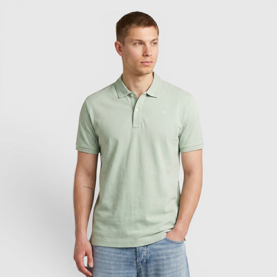 D11595-5864-C199 G-Star Dunda slim polo Pale Green / Groen