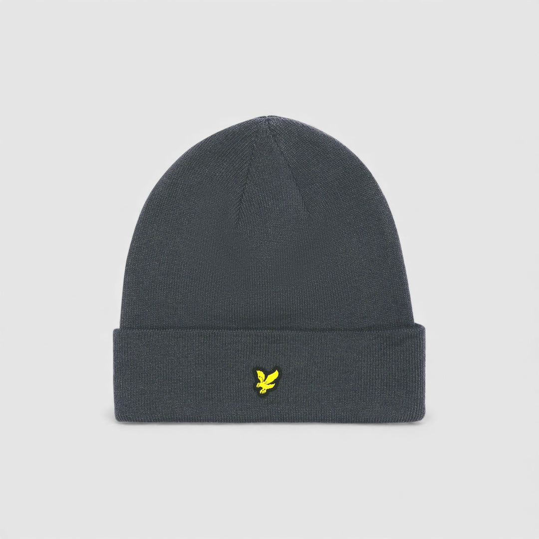 HE960ARC-W635 Lyle & Scott Beanie Golden Eagle Logo Gunmetal / Grijs